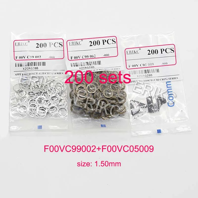 ERIKC 200 шт. комплект для ремонта топливных форсунок оптом F00vc99002 F00vc05001 F00vc05009 F00vc05008