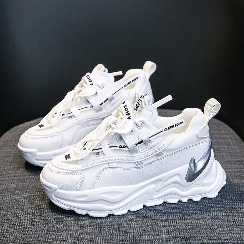 

Designer Sneakers Women Platform Shoes 2021 Fashion Thick Bottom Ladies Trainers Zapatillas Mujer Sports Chunky Sneakers Women