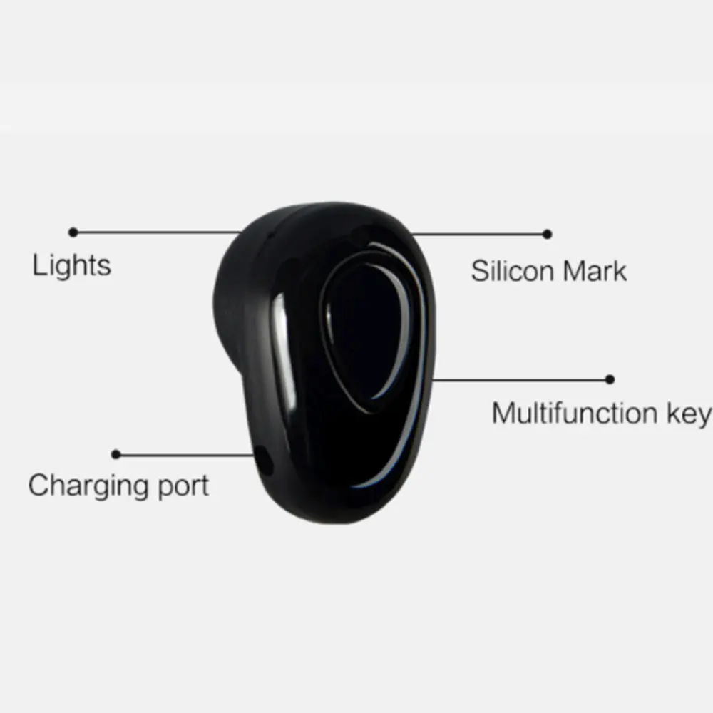 S520 мини беспроводные Bluetooth наушники спортивный динамик гарнитура стерео невидимый наушник с микрофоном для samsung Xiaomi всех телефонов