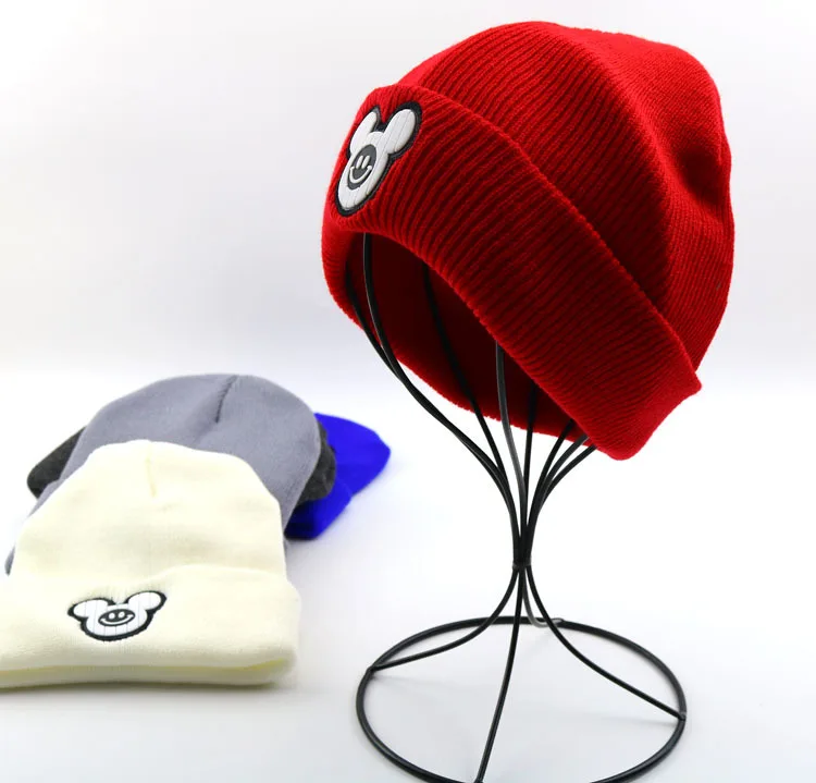Детская зимняя шапка Микки для мальчиков и девочек реквизит новорожденных