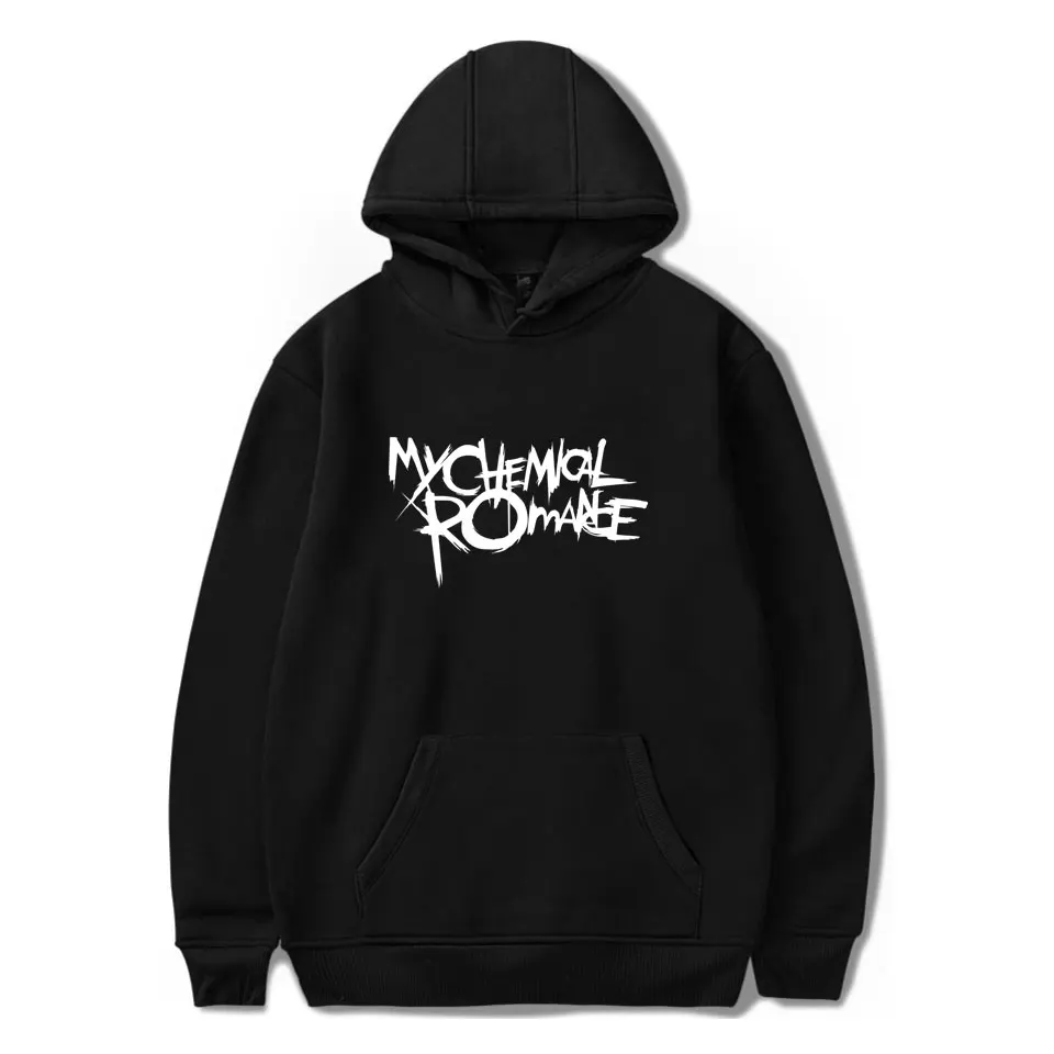Толстовка с капюшоном My Chemical Romance для мужчин и женщин черная парадная в стиле