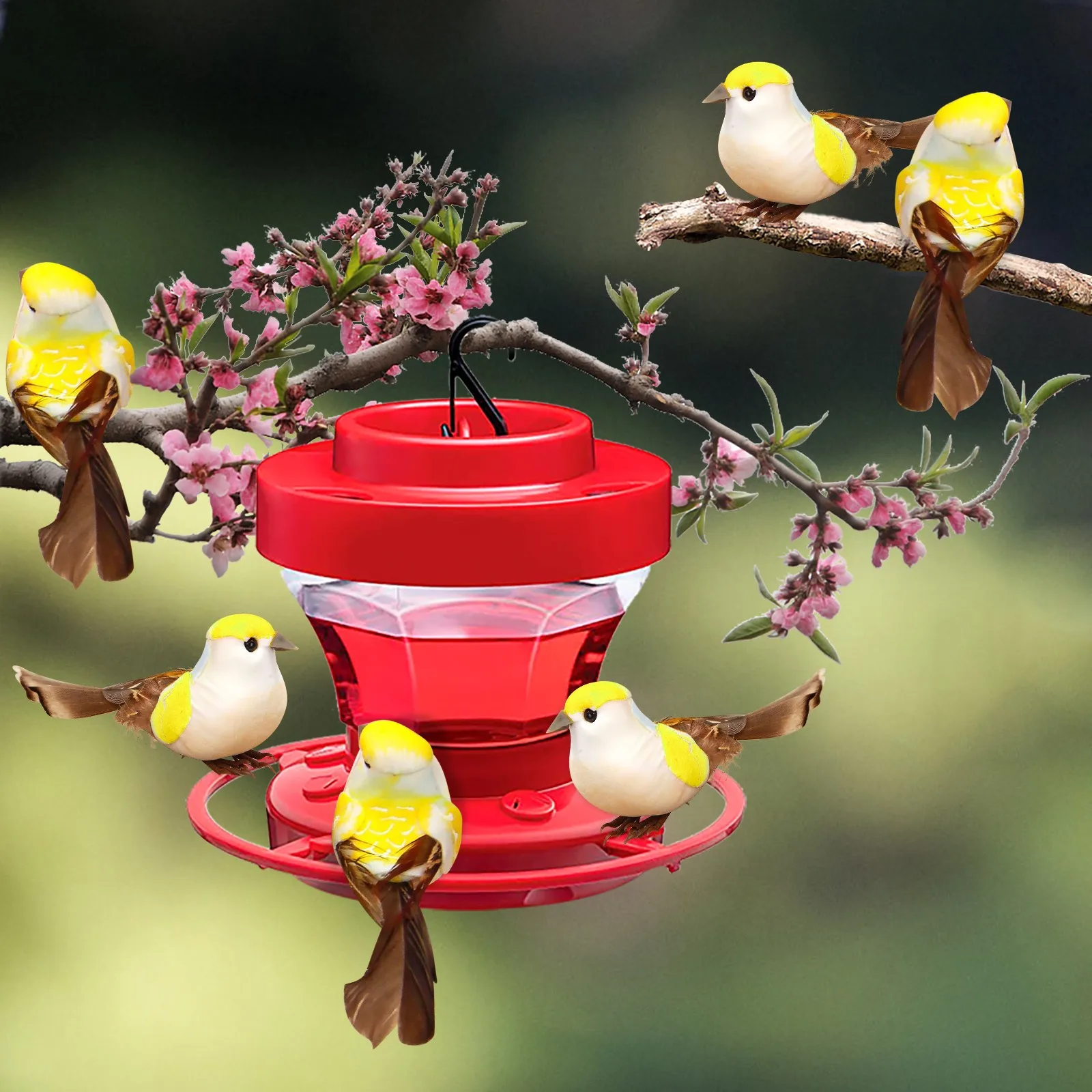 Украшения для сада на открытом воздухе 6 шт. перо птица искусственный пены мини