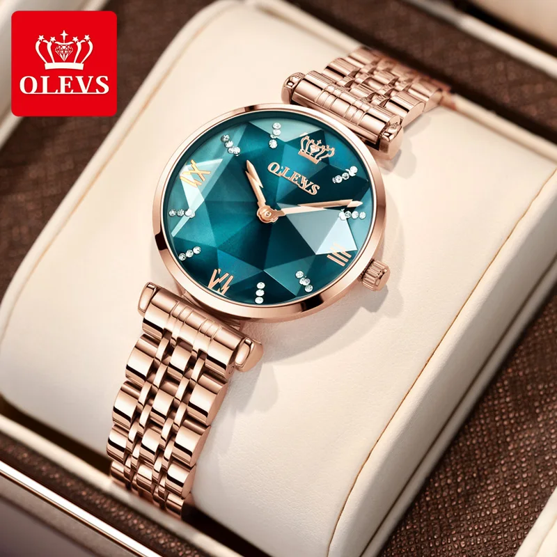 

OLEVS Women Fashion Casual Quartz Watch Simple Jewel Ladies Watch Stainless Steel Strap Waterproof Watches for Women montre femm