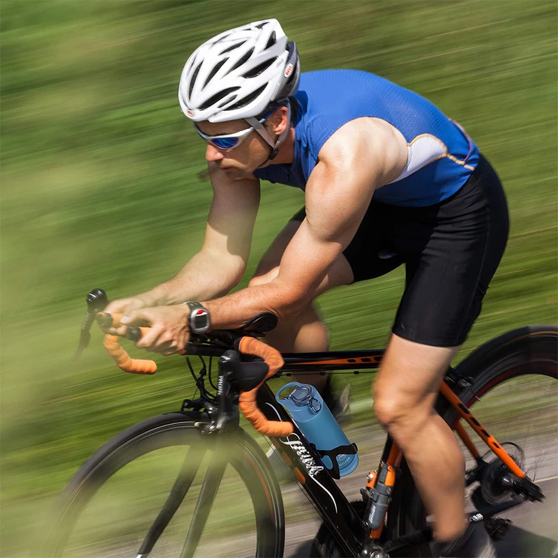 Спортивная бутылка для воды с трубочкой защита от утечки без бпа Тритан легкий