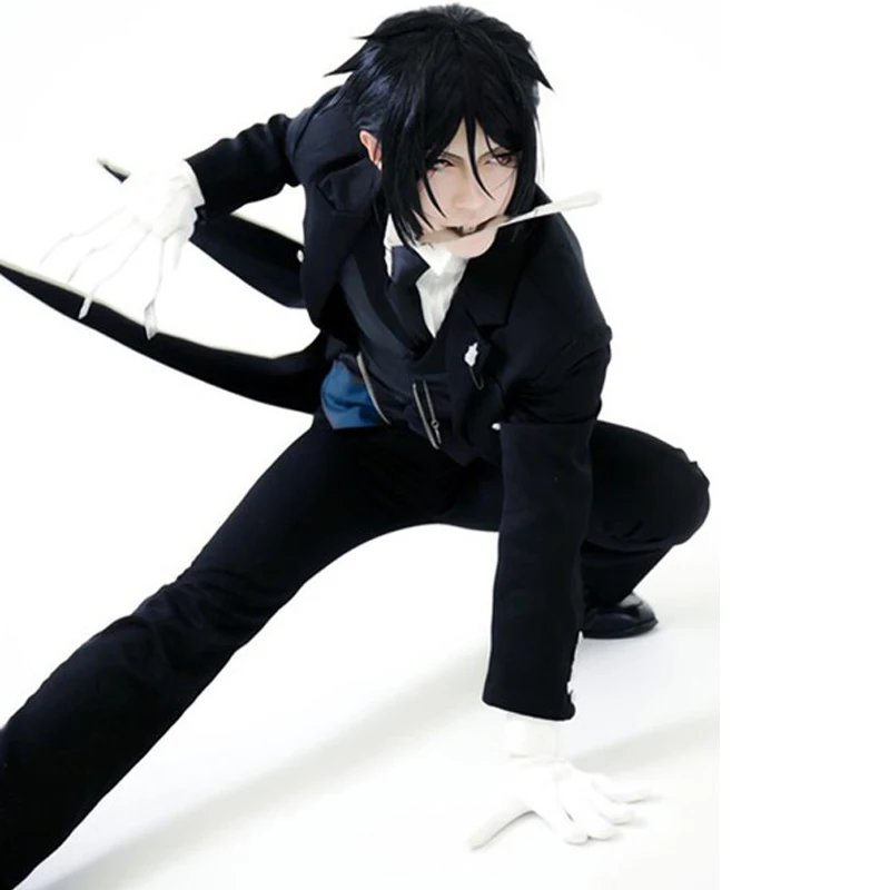 Новинка Ботинки в стиле аниме Темный Дворецкий Себастьян Косплэй черные ботинки