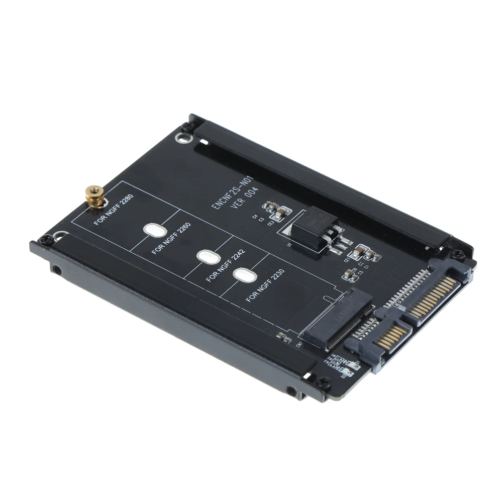 QINDIAN Плата расширения Черный Металлический Чехол B + M ключ M.2 NGFF SSD до 2 5 SATA 3 6