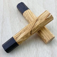 olive wood black sandalwood ebony wood handle octagonal damascus crafts knife kitchen semi finished manual handle diy handl t9c8