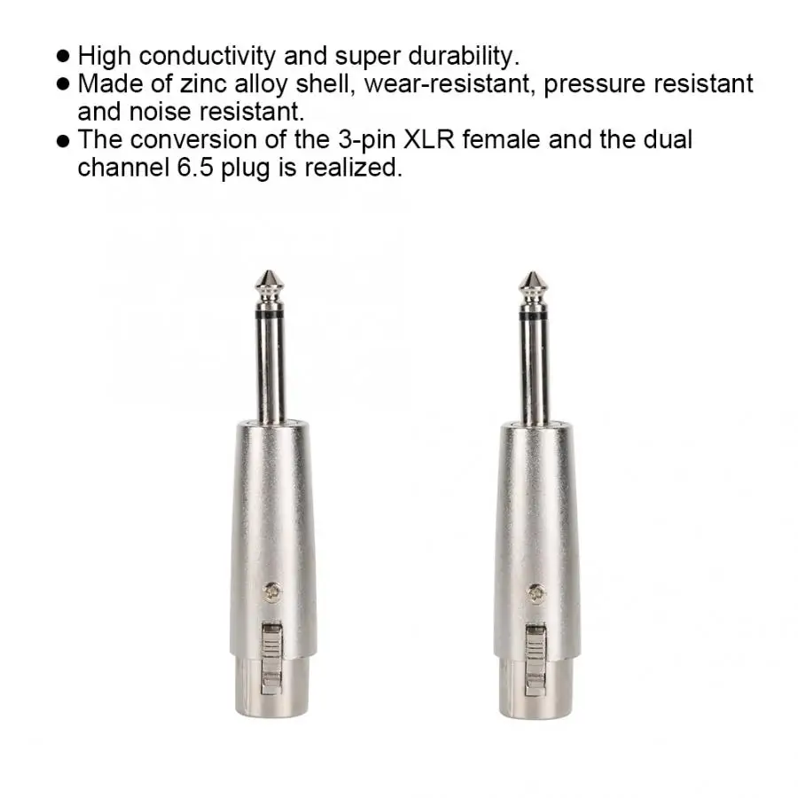 Комплект из 2 предметов 3 контактный разъем для штепсельная вилка XLR 6 5