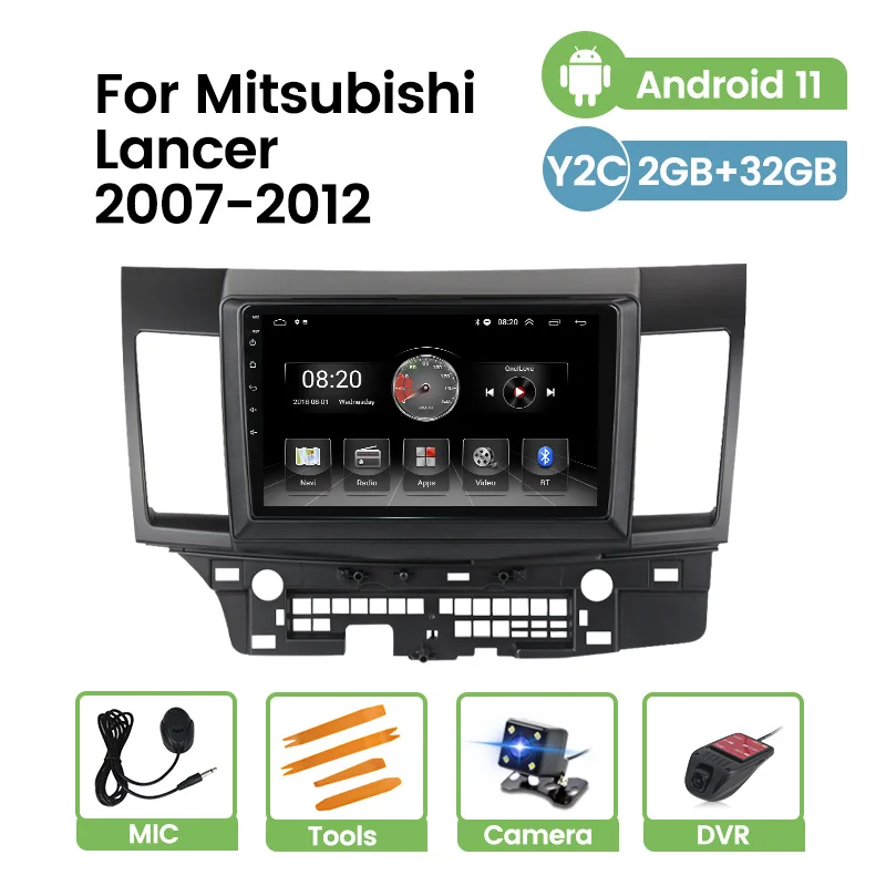 

Автомагнитола 2 + 32 ГБ, мультимедийный плеер для Mitsubishi Lancer 2008, 2009, 2010-2012, Android 11, автомагнитола, GPS-навигация, DSP, RDS, 4 ядра