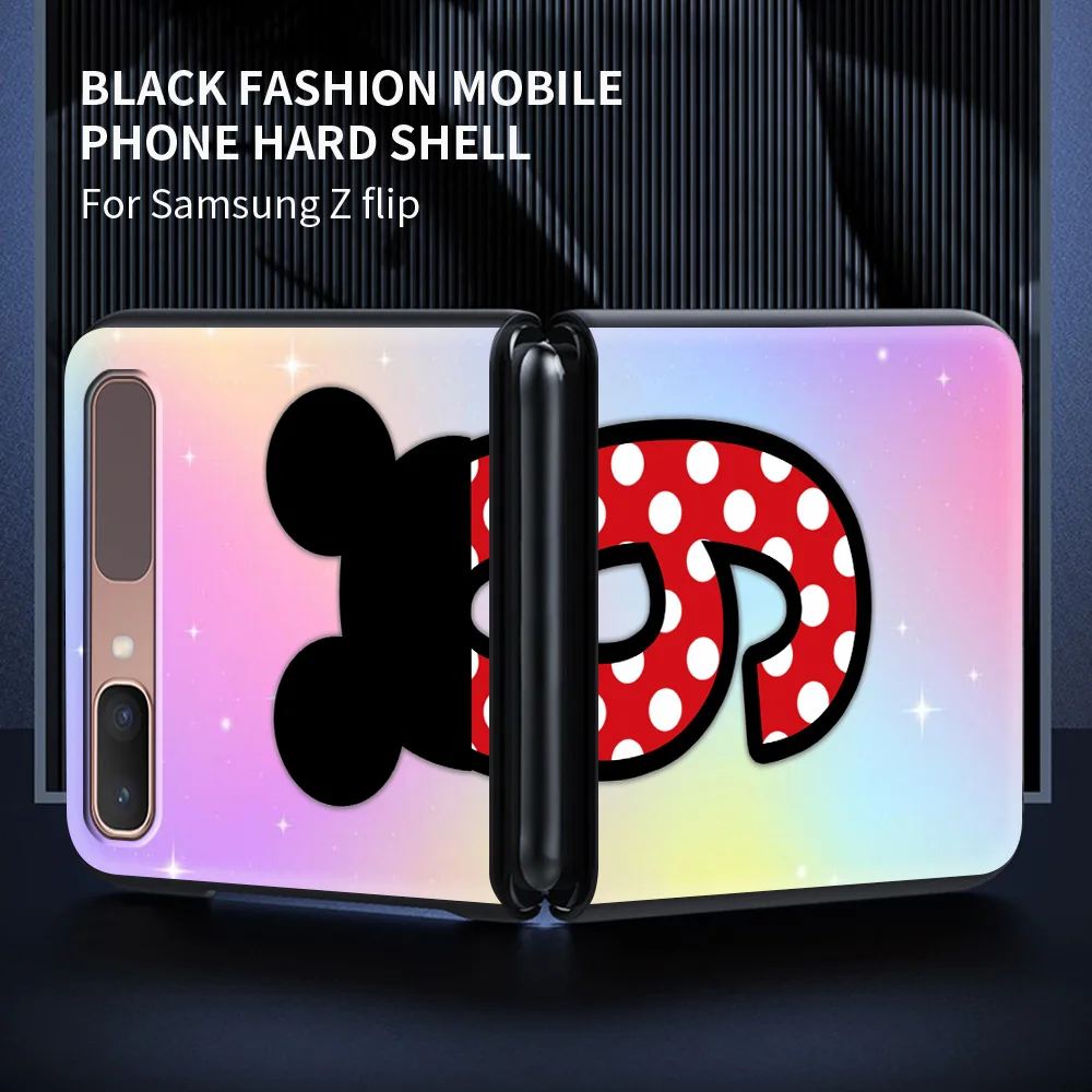 

for Samsung Galaxy Z Flip Mobile Phone Shell Z Flip 5G Folding Protective Case Luxury Black Coque Shell Cute Number