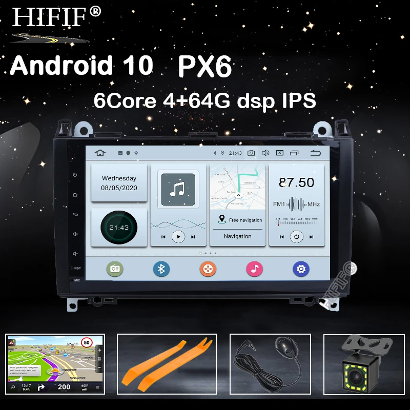 PX6 IPS 9 ''автомобильный мультимедийный плеер android 10 GPS радио для Mercedes Benz B200 A B Class