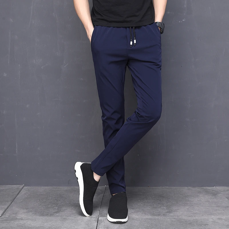 

Men New Loose Casual Pants hip hop Harajuku Elastic waist Drawstring Solid color Cotton male Joggers Sweatpants Trousers