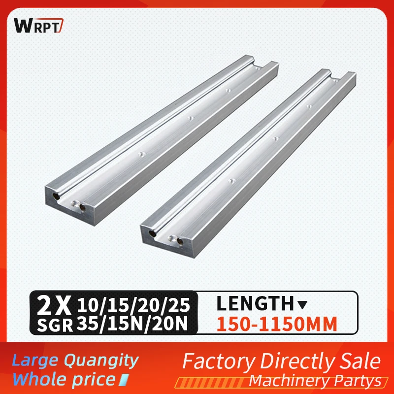 

Built-in dual-axis linear guide 2PC SGR10/15N/15/20N/20/25/35 slide rail slider optical axis photography guide,L = 150MM-1150MM