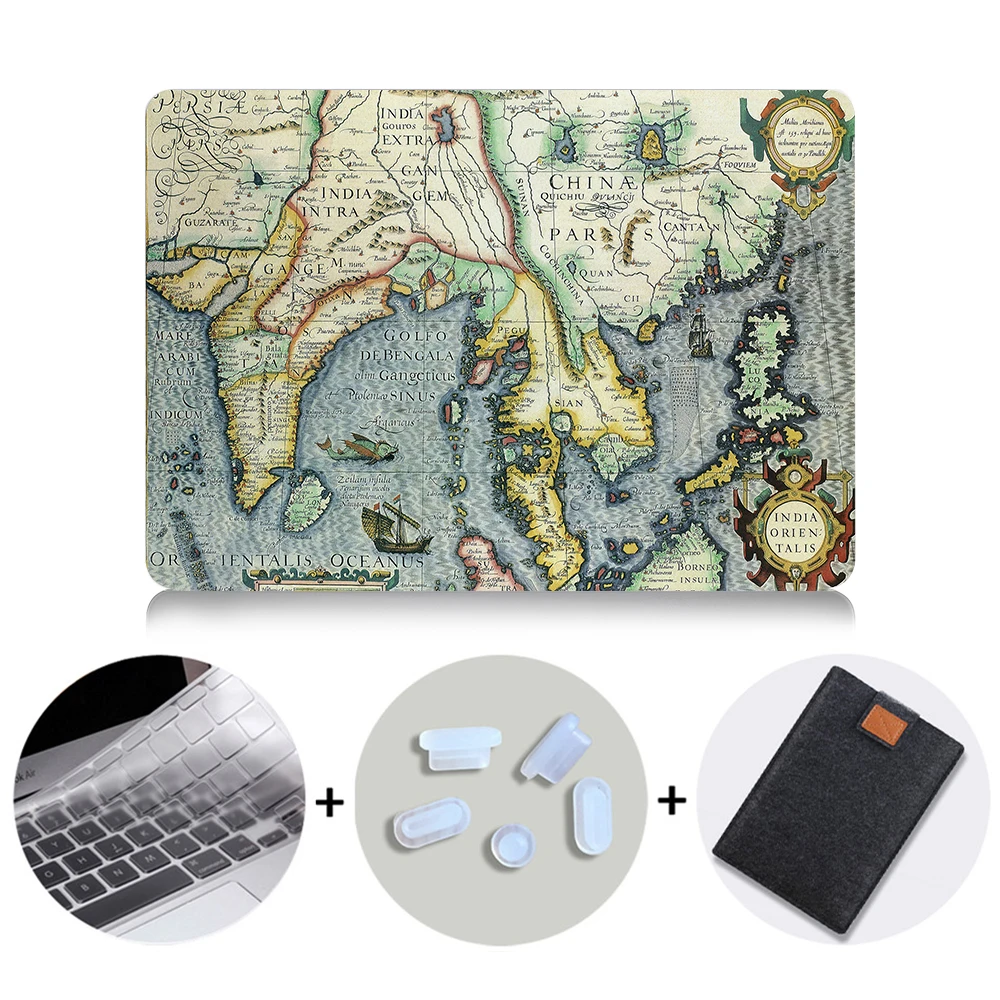MTT мира Ретро Чехол "карта" для Macbook Air 11 13 Pro retina 13 15 с сенсорной панелью Обложка для Mac book 12 дюймов Pro 13,3 сумка для ноутбука - Цвет: MB05
