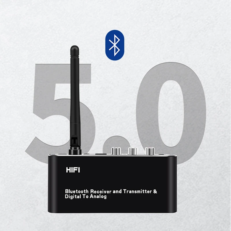 

Wireless Audio Adapter Bluetooth Transmitter Receiver Digital To Analog Stereo Music for Tv Headphones Converter