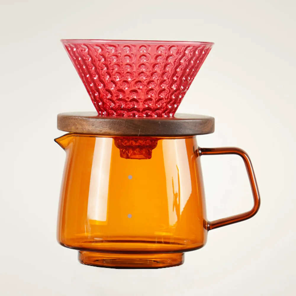 

Resistance To Cold And Hot Glass Coffee Berries Filter Coffee Filter Funnel Hand Pot Set Filter Bowl