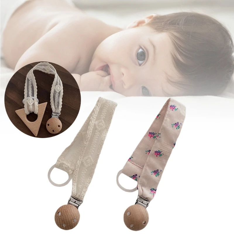 

Newborn Lace Floral Pacifier Chain Nipple Holder Leash Strap Soother Nursing Teether Dummy Clip Shower Gifts