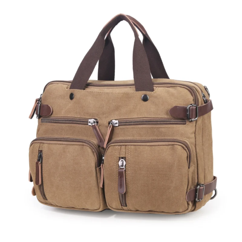 

Bags High Capacity Briefcase Handbag Canvas Laptop Bags Vintage Casual Travel Bag Male Shoulder Messenger Crossbody Bag