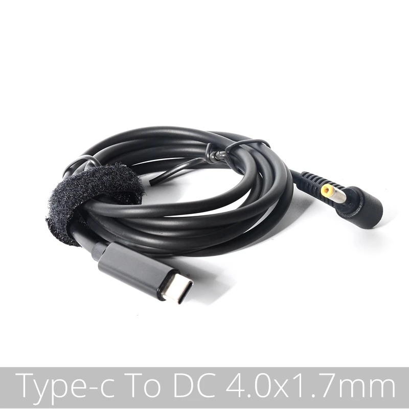 

(4.0x1.7mm) USB Type C PD Laptop Charging Cable Cord Dc Power Adapter Converter DC 4.0*1.7mm Male 90 Degrees Right Angled