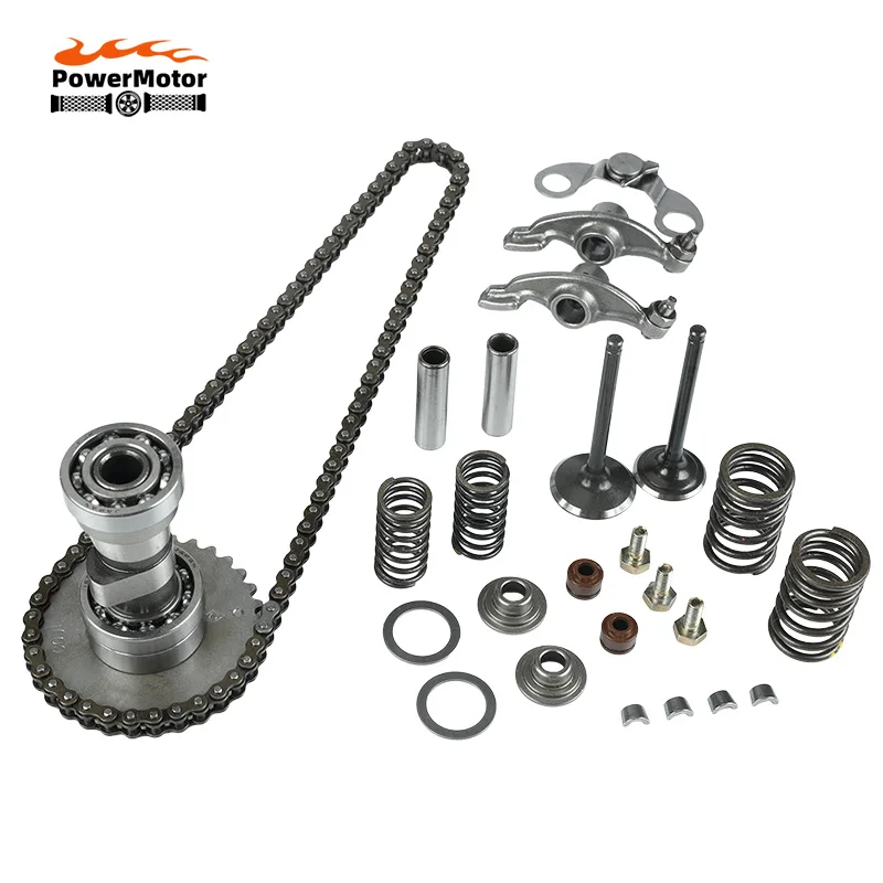 

Motorcycle Cylinder Head Parts Camshaft Intake Exhaust Valve Springs Rocker Timing Chain For LF lifan 125cc Horizontal EngineS