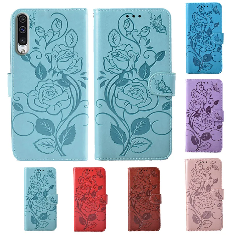 

Модный кожаный чехол-книжка с 3D цветами для телефона Samsung Galaxy A30s A50s A70s A50 A70 A90