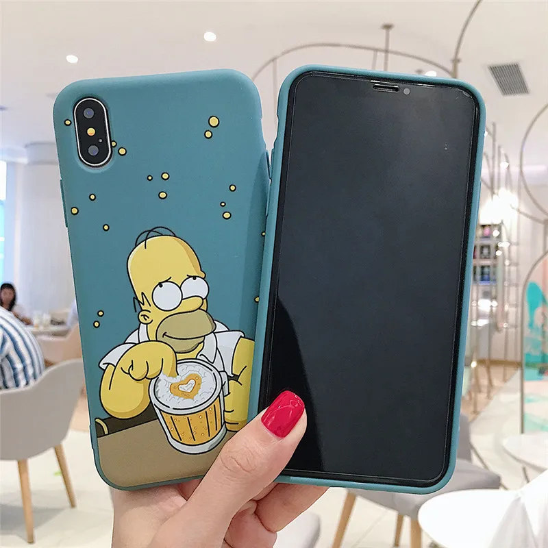 GYKZ чехол для телефона с мультипликационным принтом Homer J. Simpsons для iPhone XS MAX XR X 11 Pro 7 8 6 6s Plus, мягкая силиконовая тонкая задняя крышка, чехлы