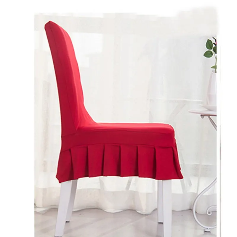 DIDIHOU новинка высокое качество спандекс чехлы на стулья эластичная короткая юбка