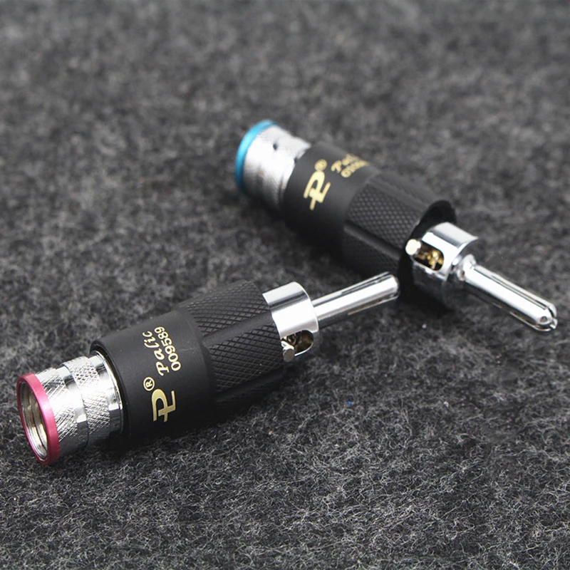 4 шт. HIFI Palic латунный посеребренный штекер банан аудиоразъем для динамика