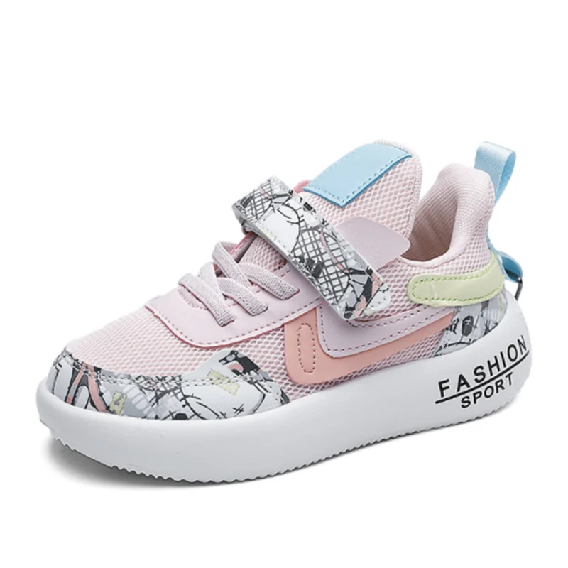 

2021 Summer Kids Cartoon Shoes Boys Low Cut Breathable Sport Shoes Girls Casual Sneakers Toddler Running Shoes Mesh Shoes