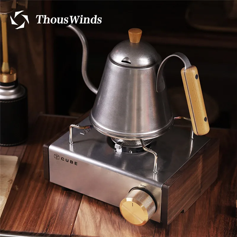 Кубические латунные ручки для газовой плиты Thous Wind KOVEA деревянные боковые панели