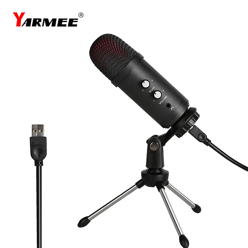 

Микрофон конденсаторный, USB, для ноутбука, караоке, пения, стриминга, игр, подкастов, студии записи