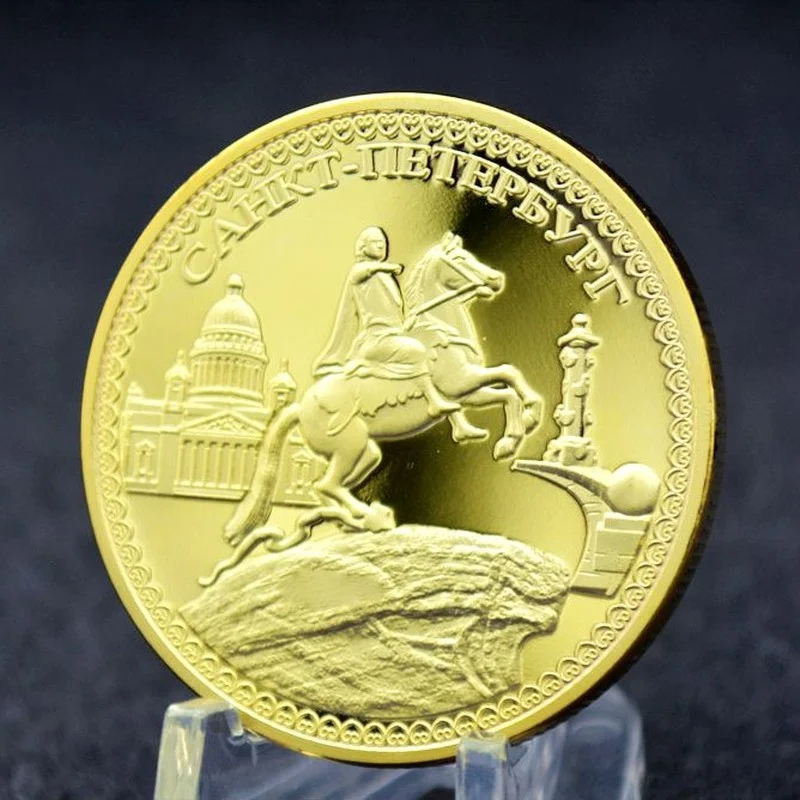 Российский Питер Великая лошадь бронзовый рыцарь памятная монета Советская