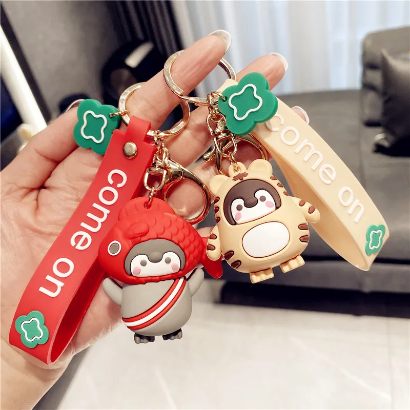 

Cute Penguin Taiyaki Doll Key Chain Creative Personality Car Exquisite Chain Key Ring Hand Strap Handbag Mobile Phone Ornaments