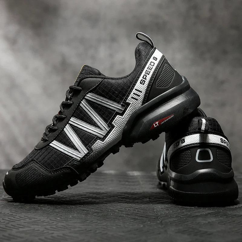 JIEMIAO Men Hiking Shoes Breathable Tactical Combat Military Boots Desert Training Sports Shoes Outdoor Non-slip Sneakers