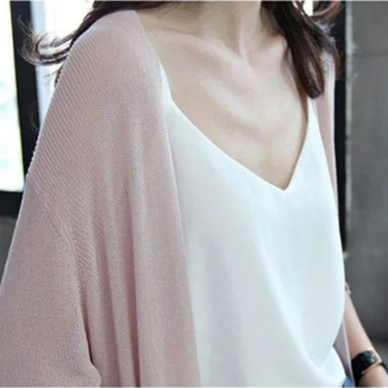 Шифоновая женская летняя футболка без рукавов сексуальная майка с v-образным