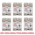 Твердотельное реле SSR-50DA SSR-60DA SSR-75DA SSR-80DA 50A 60A 75A 100A 3-32V DC TO 24-380V AC SSR 50DA 60DA 75DA 100DA