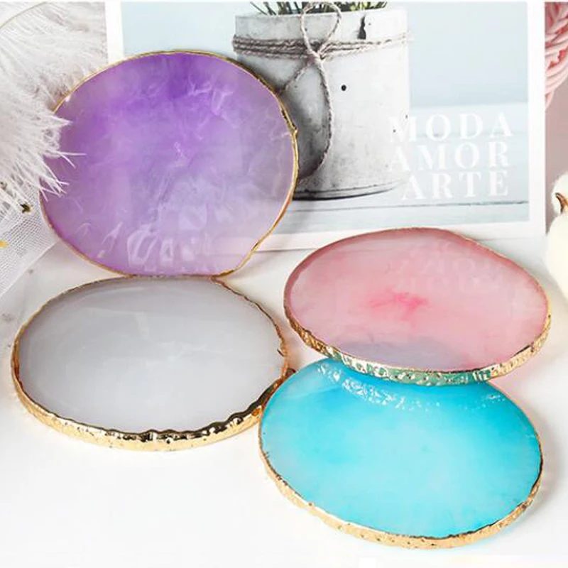 

Resin Jewelry Display Plate Necklace Ring Earrings Display Painted palette Tray Jewelry Holder Organizer Decoration jewelry