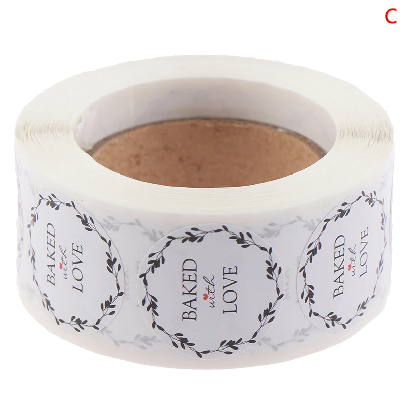 Round Thank You For Sticker Heart Thanks Shopping Stationery Handmade White Labels | Дом и сад