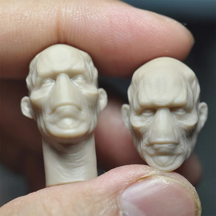 

1/12 Male Head Models Unpainted for 6''Bodies Figures DIY