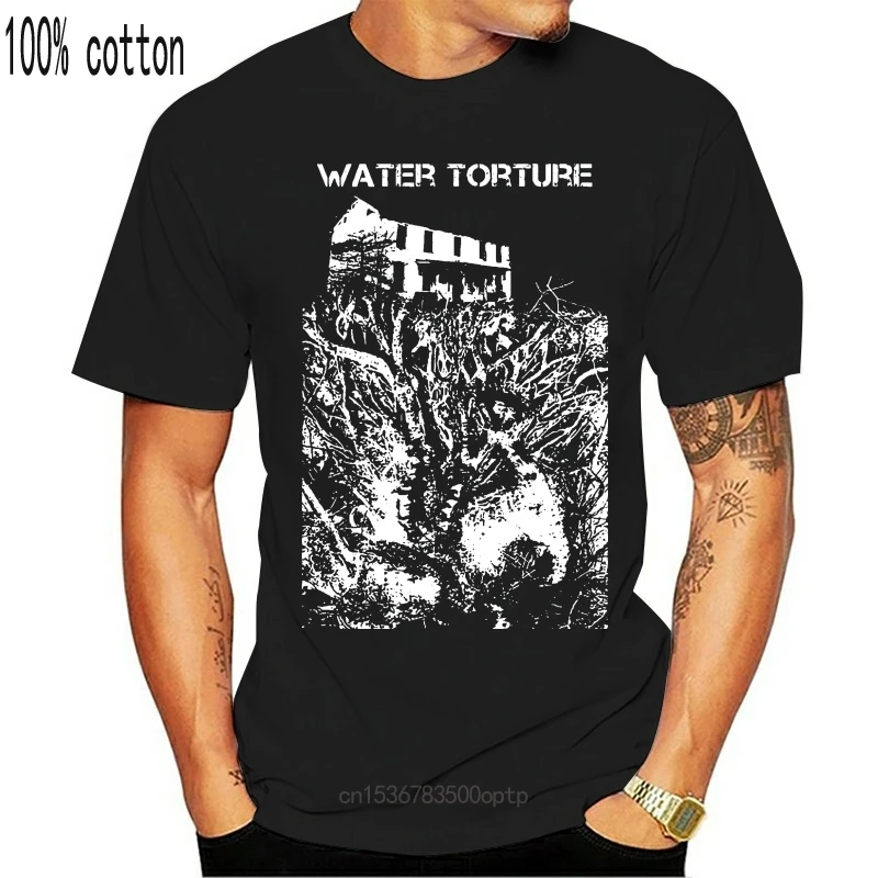 Новинка футболка водяные пытки V2 черная жесткая в стиле панк с коротким рукавом