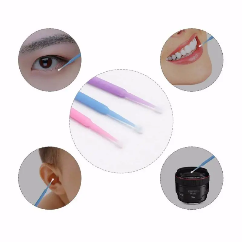 

100PCS New Disposable Cosmetic Eyelash Cleaner Applicator Eyeshadow Gloss Makeup Brushes Plastic Handle Mascara Wands Pen Tools