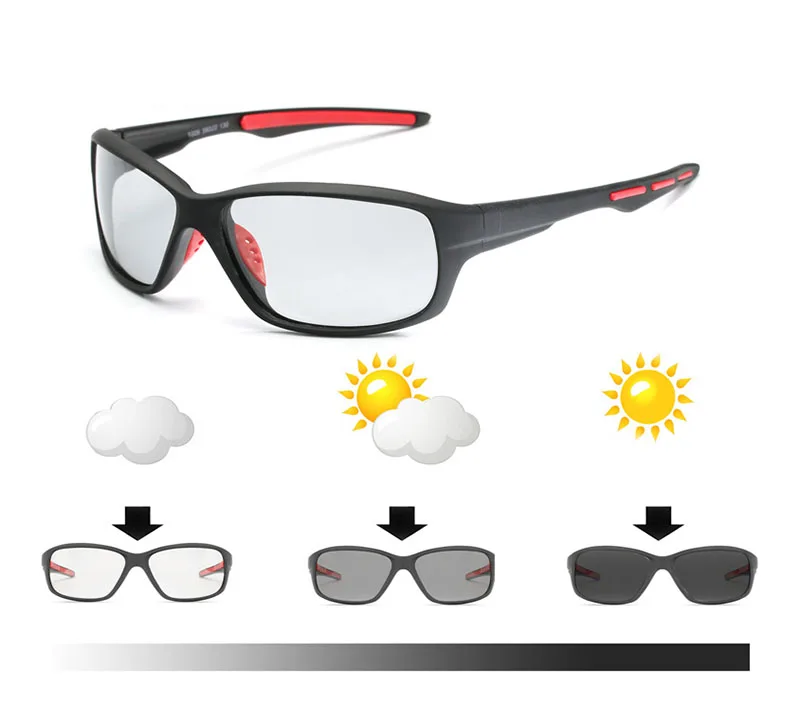 Фотохромные поляризационные велосипедные очки для мужчин и женщин мужские
