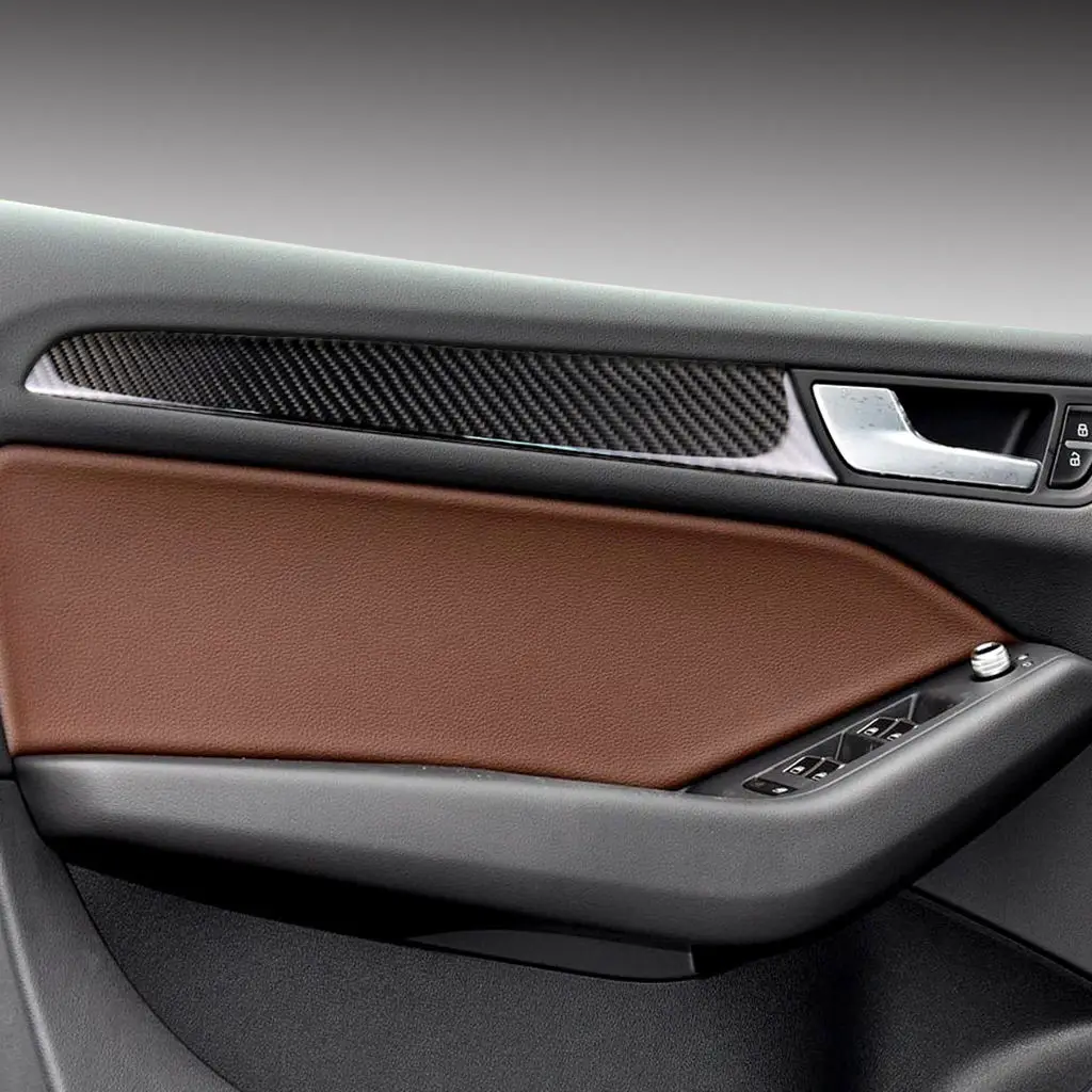 

Углеродное волокно Автомобильный интерьер Copilot панель приборной панели наклейка полоса для Audi A4 B8