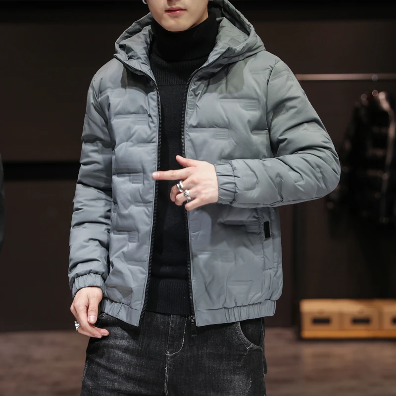 

Loldeal Winter Cotton-padded Jacket For Man Winter Down Cotton-padded Jacket Breathable Waterproof Large Size Male Hooded
