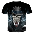 Мужская футболка с рисунком черепа, демона, 3D топы ужасов, летняя модная футболка, мужская рубашка с круглым вырезом, одежда для мальчиков, искусственная уличная одежда