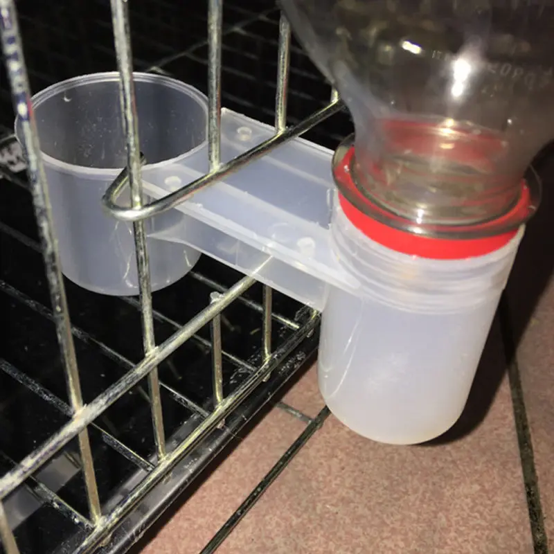 

20pcs Pet Bird Feeders Drinker Cup Water Bottle For Home Chicken Poultry Pigeon Bird Double Guide Mouth Drinker