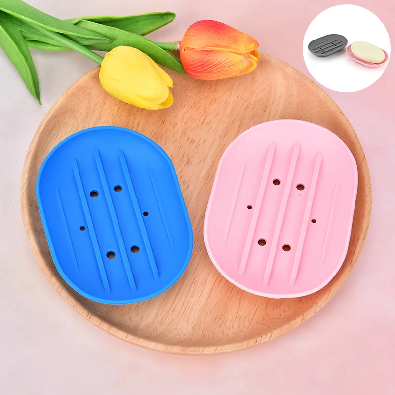 1 шт. силиконовая модная Гибкая тарелка для мыла держатель в ванную комнату
