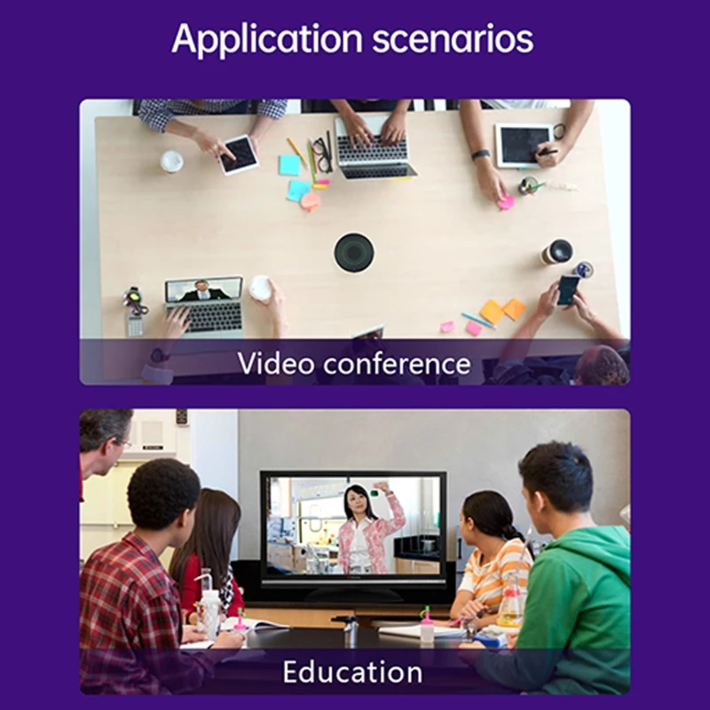 

Bluetooth-совместимый беспроводной громкоговоритель на 360 ° с 6 микрофонами, USB-динамик для телефонной конференции, динамик для конференц-связи