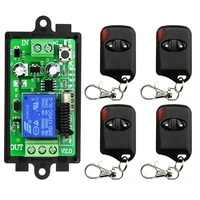 wireless remote control switch dc 12v 24v 1ch receiver module and rf transmitter for smart home led light remote control diy