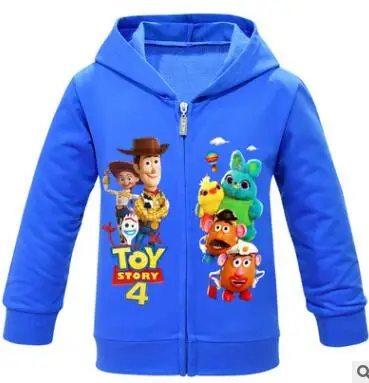 s0514-945 Toy Story/Детские толстовки с капюшоном для девочек; свитер с капюшоном; одежда с героями мультфильмов Базз Лайтер Вуди; Детские Новорожденные толстовки; толстовки - Цвет: s0514-945